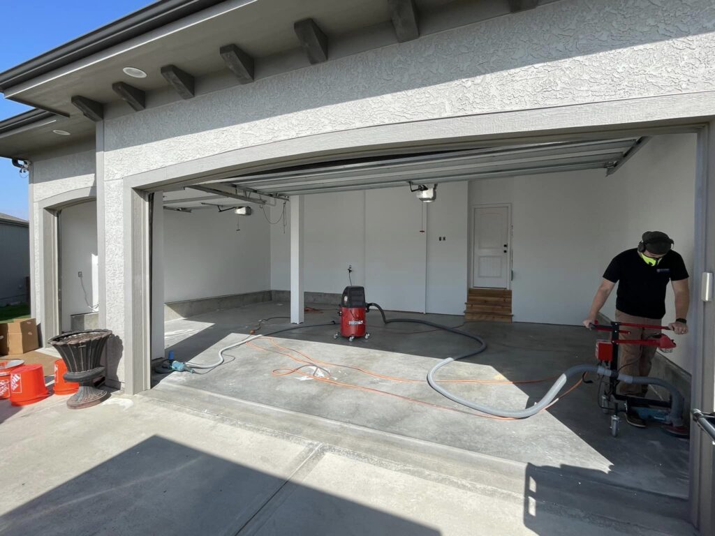 Garage Floor Concrete Grinding Prep Work